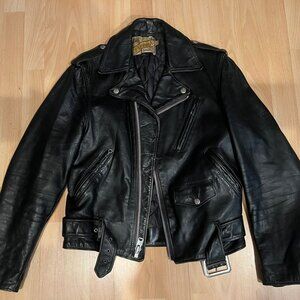 70'S VINTAGE MENS SCHOTT PERFECTO 618 LEATHER MOTORCYCLE JACKET SIZE 36